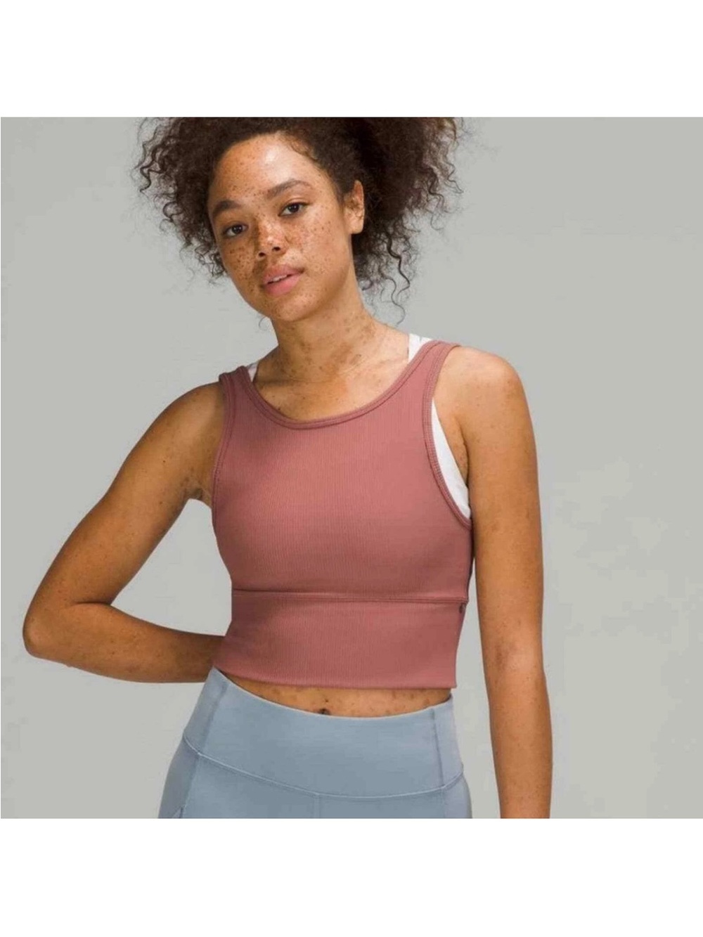 Lululemon Athletica Power Pivot Tank Top Spiced Chai Pink